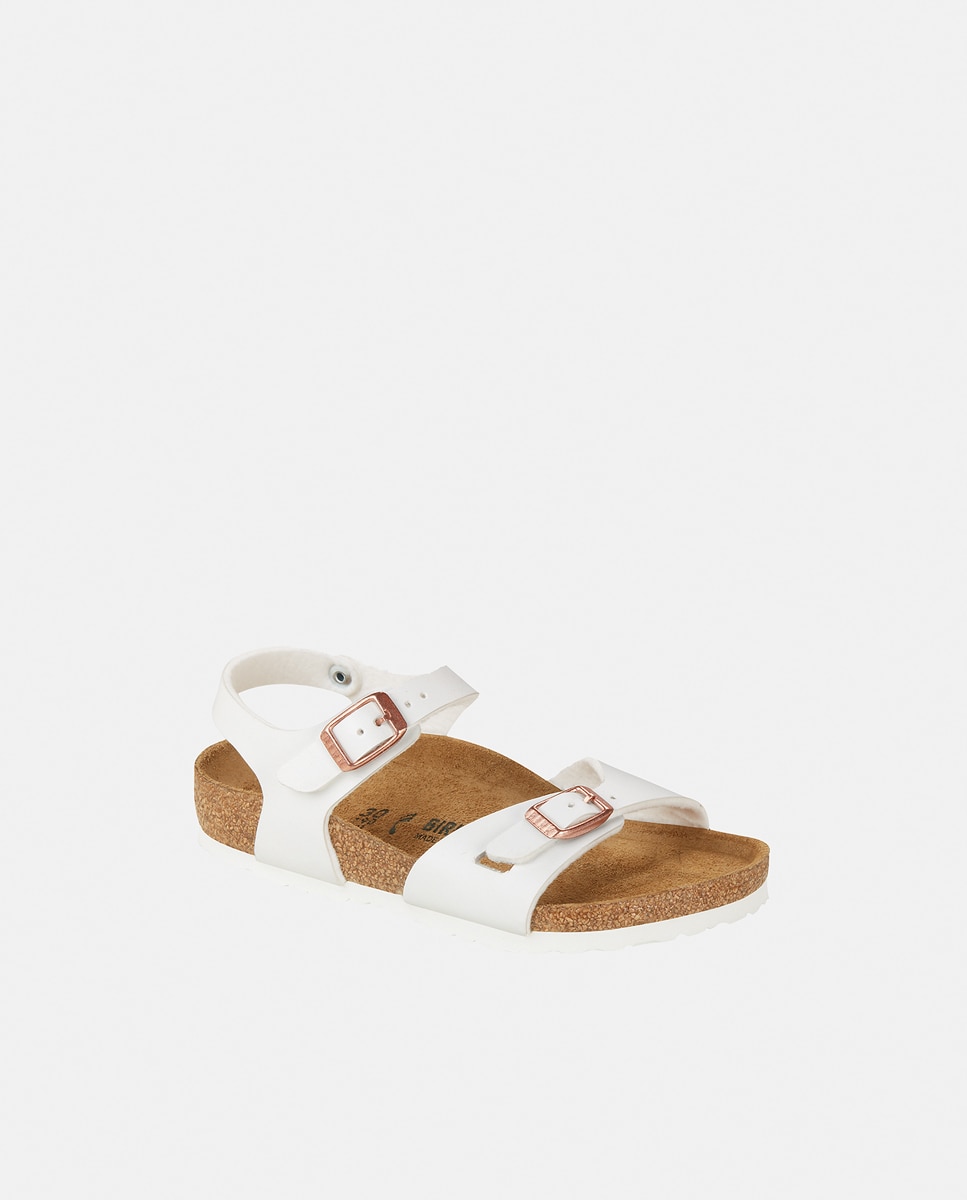 Sandálias Abertas Rio em Couro Sintético Birkenstock Branco-6