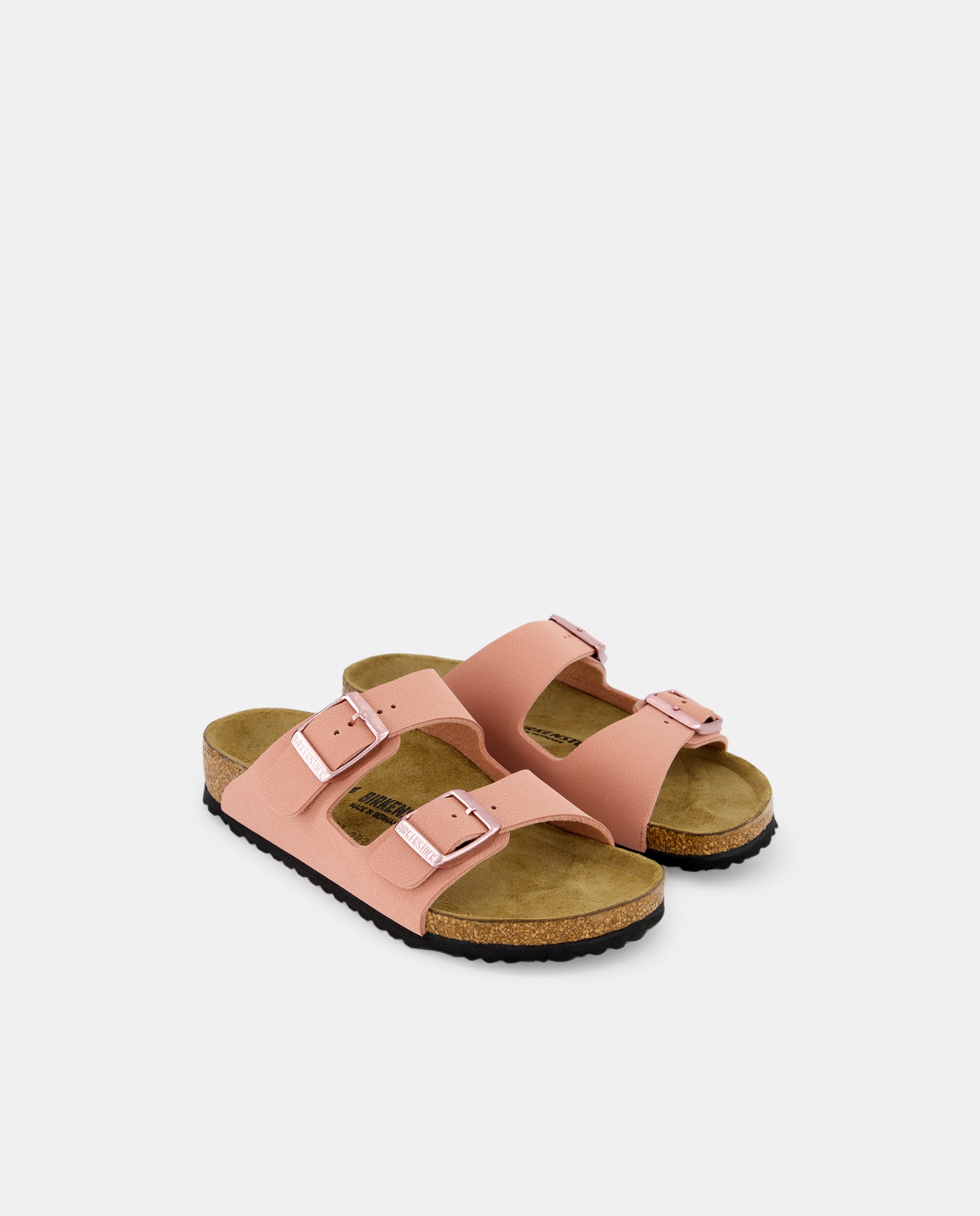 Sandálias Abertas Arizona em Couro Sintético Birkenstock Rosa-2