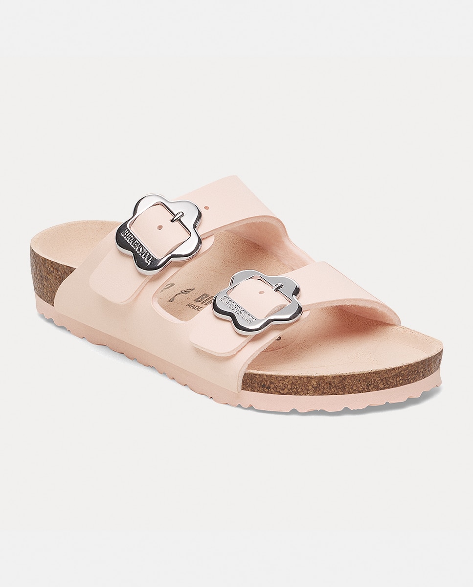 Sandálias Arizona KIDS Birko Flor com Fivela com Flor Birkenstock Rosa-pastel-2