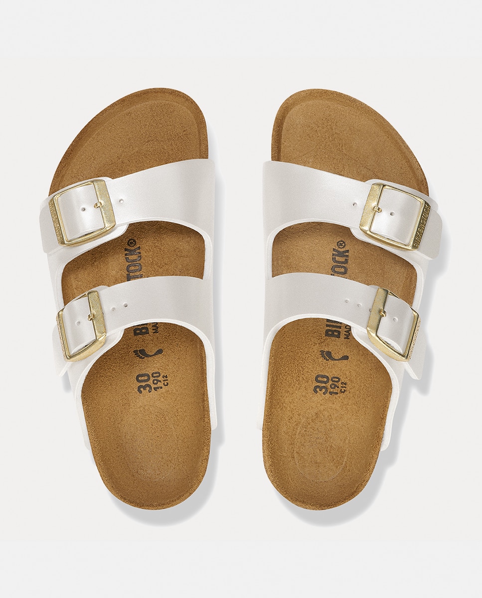 Sandálias Arizona KIDS Birko Flor Metalizada Birkenstock Nacar-3