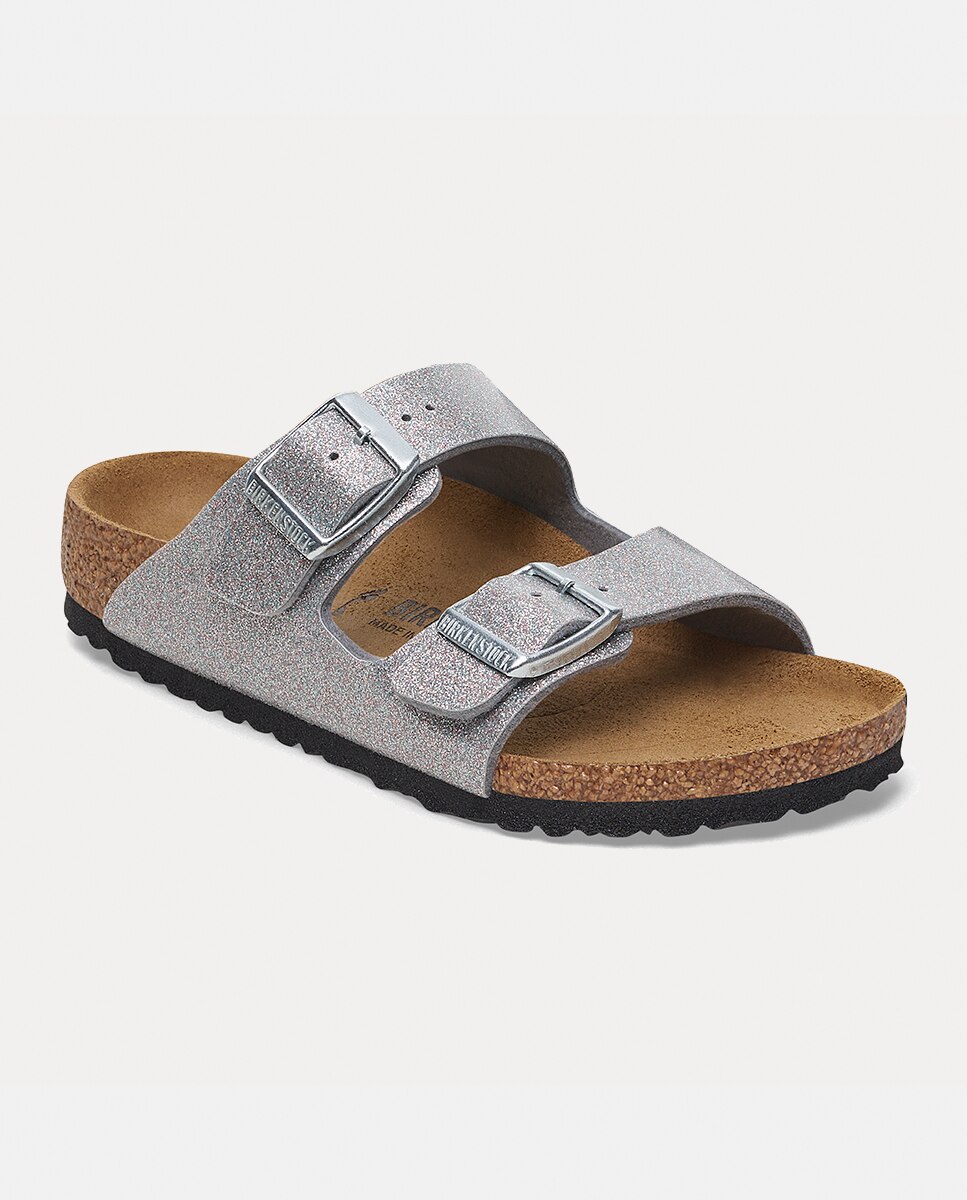 Sandálias Arizona KIDS Birko Flor Sparkling Birkenstock Prata-2