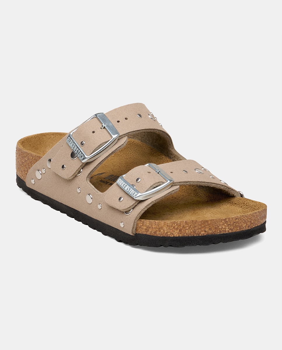 Sandálias Arizona Kids em Polipele com Tachas Birkenstock Cinzento-2