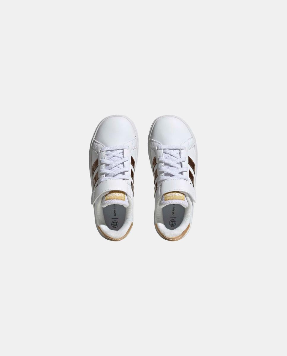 Sapatilhas Grand Court Sustainable Lifestyle Court Elastic Lace and Top Strap adidas Branco-2