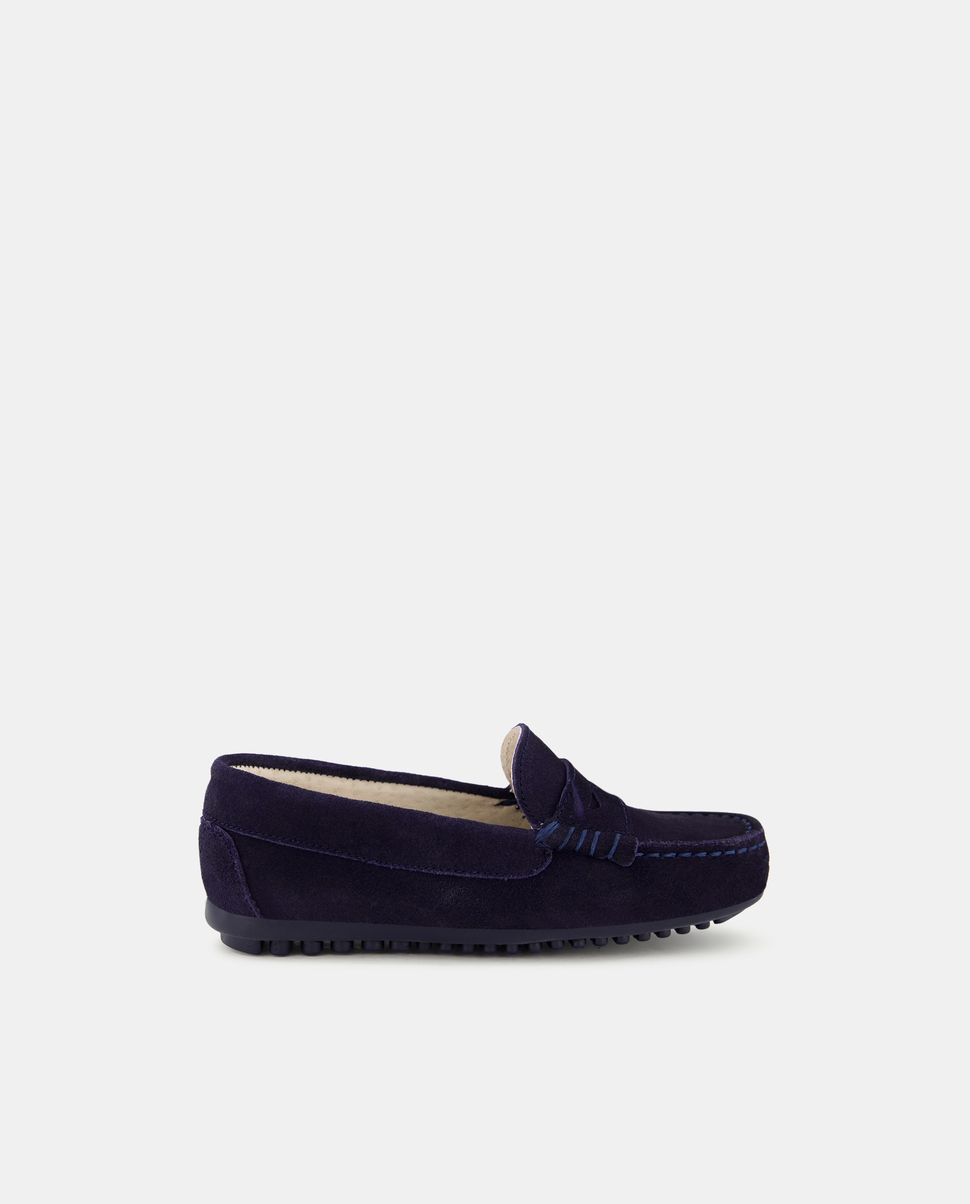Mocasines de niño en serraje con antifaz - AJJS Estilo - Azul marino Azul marino-1