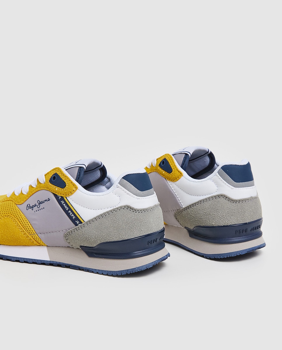 Sapatilhas Baixas London Urban de Running com Atacadores Pepe Jeans Amarelo-4