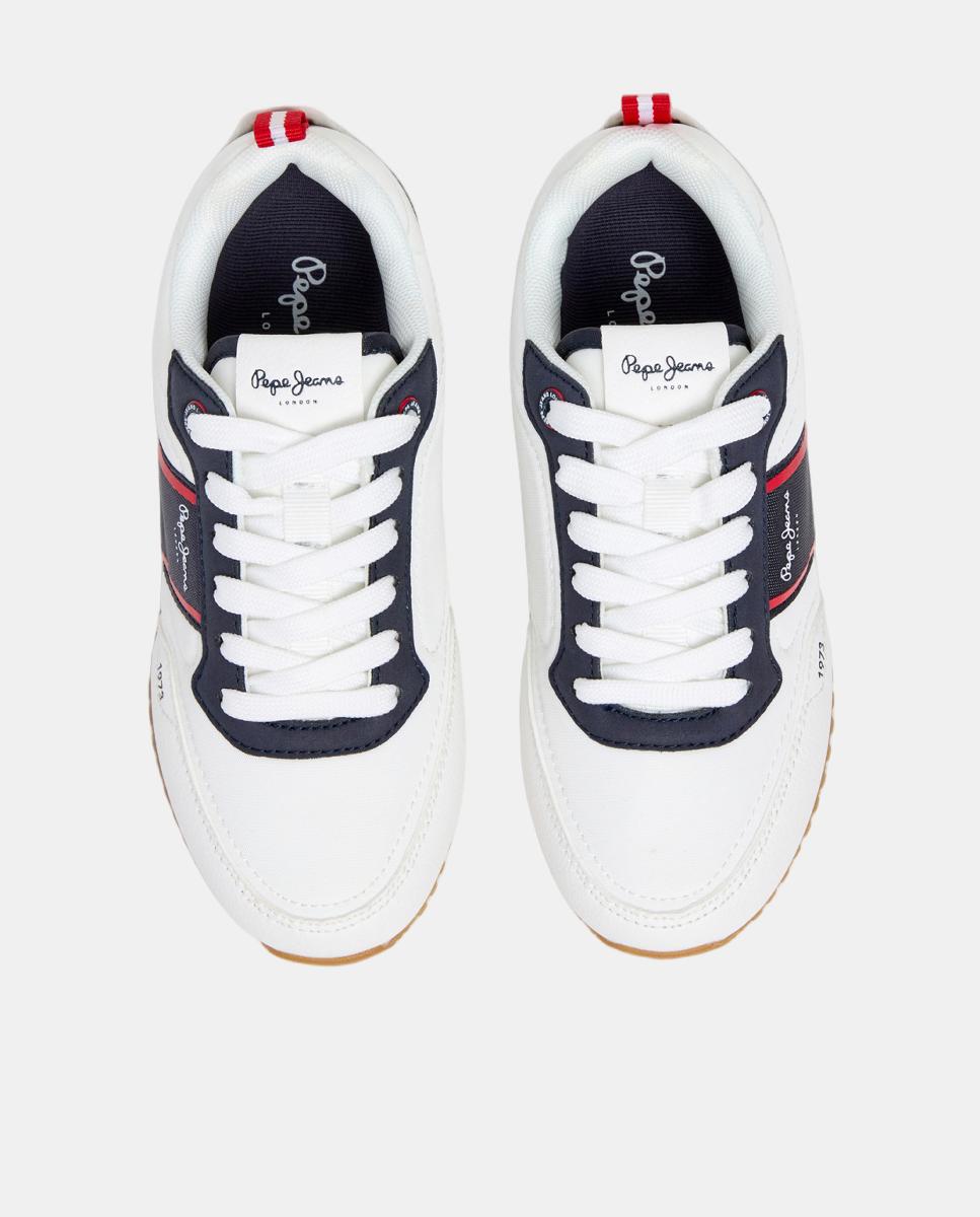 Sapatilhas Estilo Running com Detalhes Coloridos Pepe Jeans Branco-2