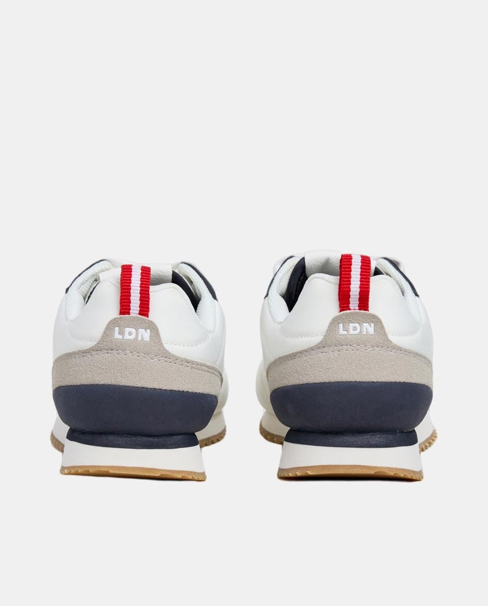 Sapatilhas Estilo Running com Detalhes Coloridos Branco-4