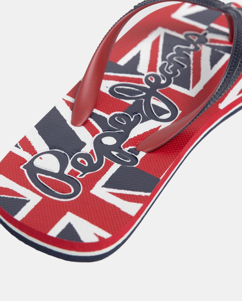Sandálias de Praia com Bandeira de Londres na Sola e Logótipo Clássico Pepe Jeans Azul-marinho-5