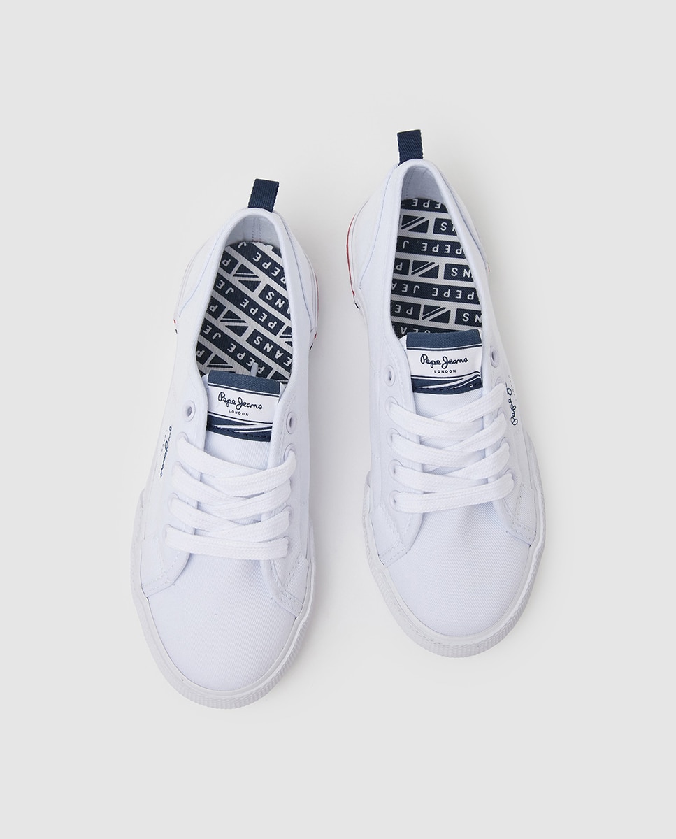 Sapatilhas Baixas Brady Basic em Lona Pepe Jeans Branco-2