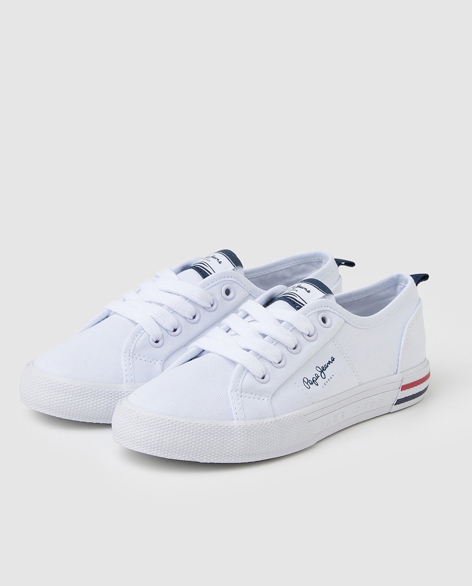 Sapatilhas Baixas Brady Basic em Lona Pepe Jeans Branco-3