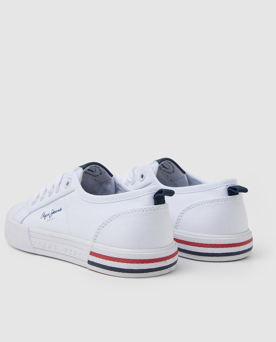 Sapatilhas Baixas Brady Basic em Lona Pepe Jeans Branco-4