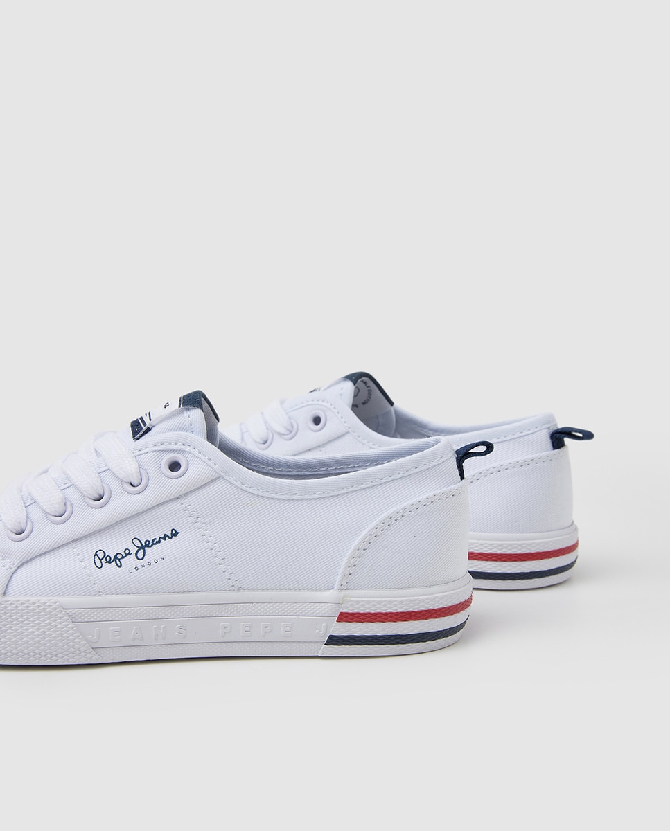 Sapatilhas Baixas Brady Basic em Lona Pepe Jeans Branco-6