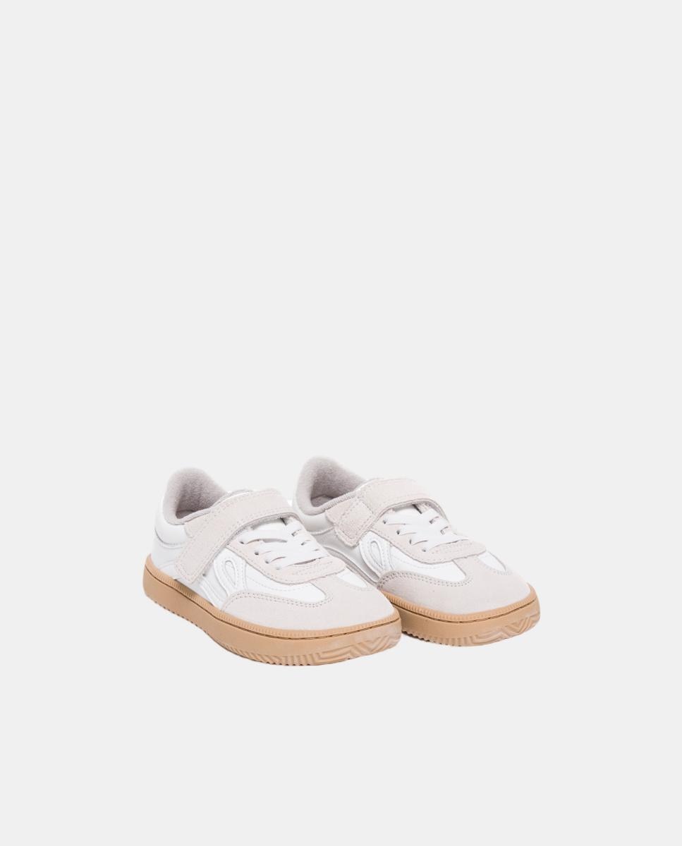 Sapatilhas de pele One® Kids Branco-marfim-5