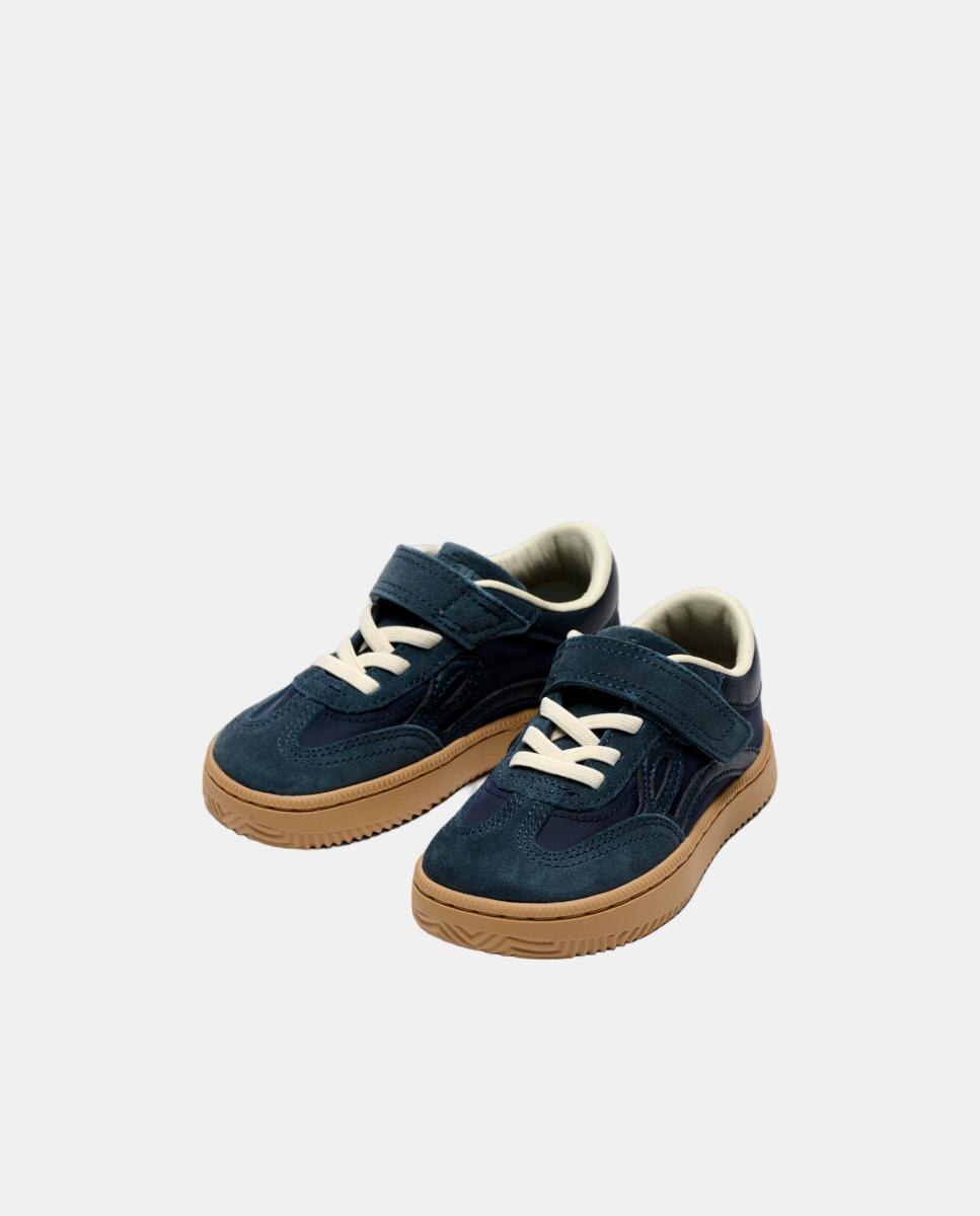 Sapatilhas de pele One® Kids Nylon Azul-escuro-4