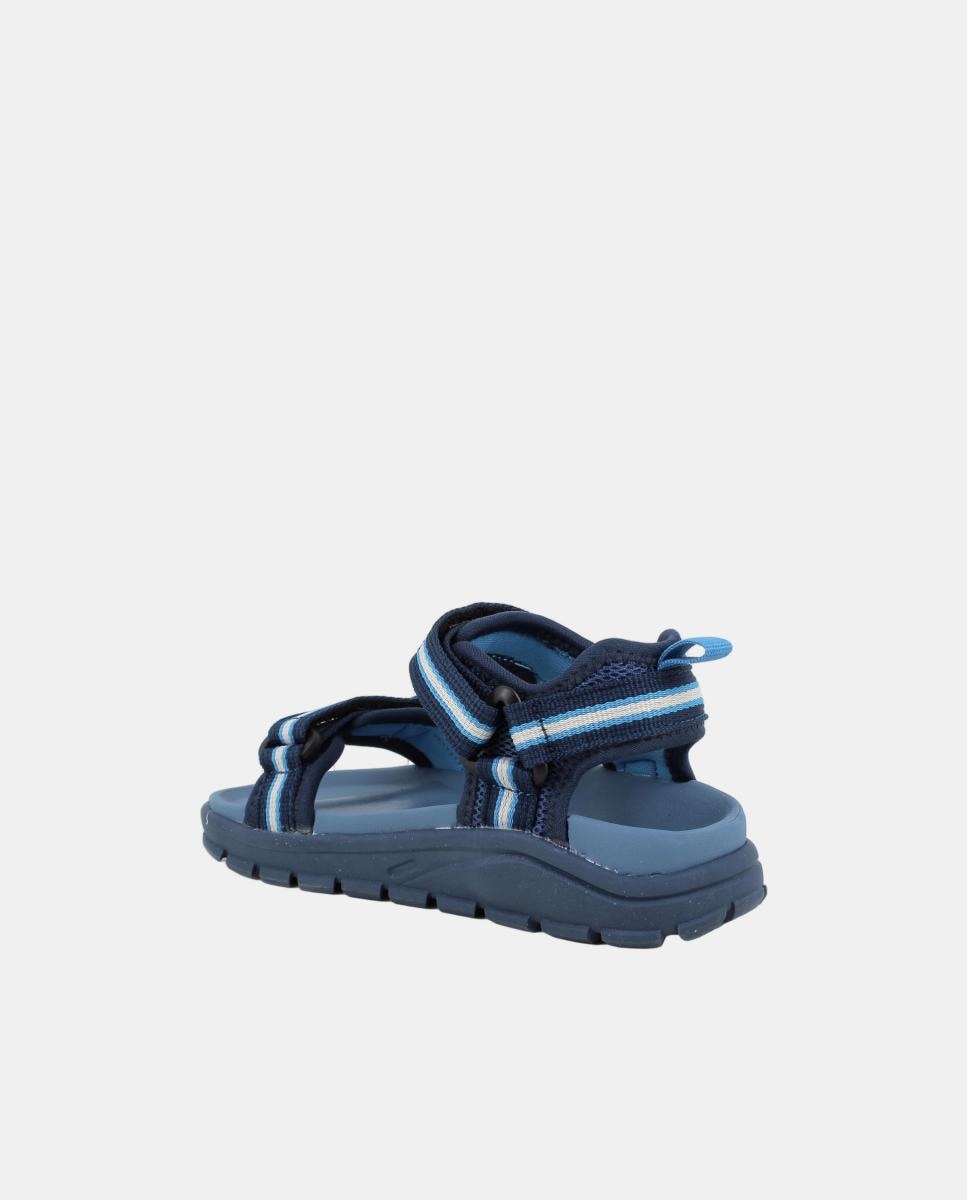 Imagem 0 de Sandálias em Tecido com Velcro Duplo - Azul Navy/Cinzento