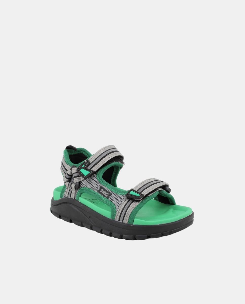 Sandálias em Tecido com Velcro Duplo - Cinzento Primigi Cinzento-2
