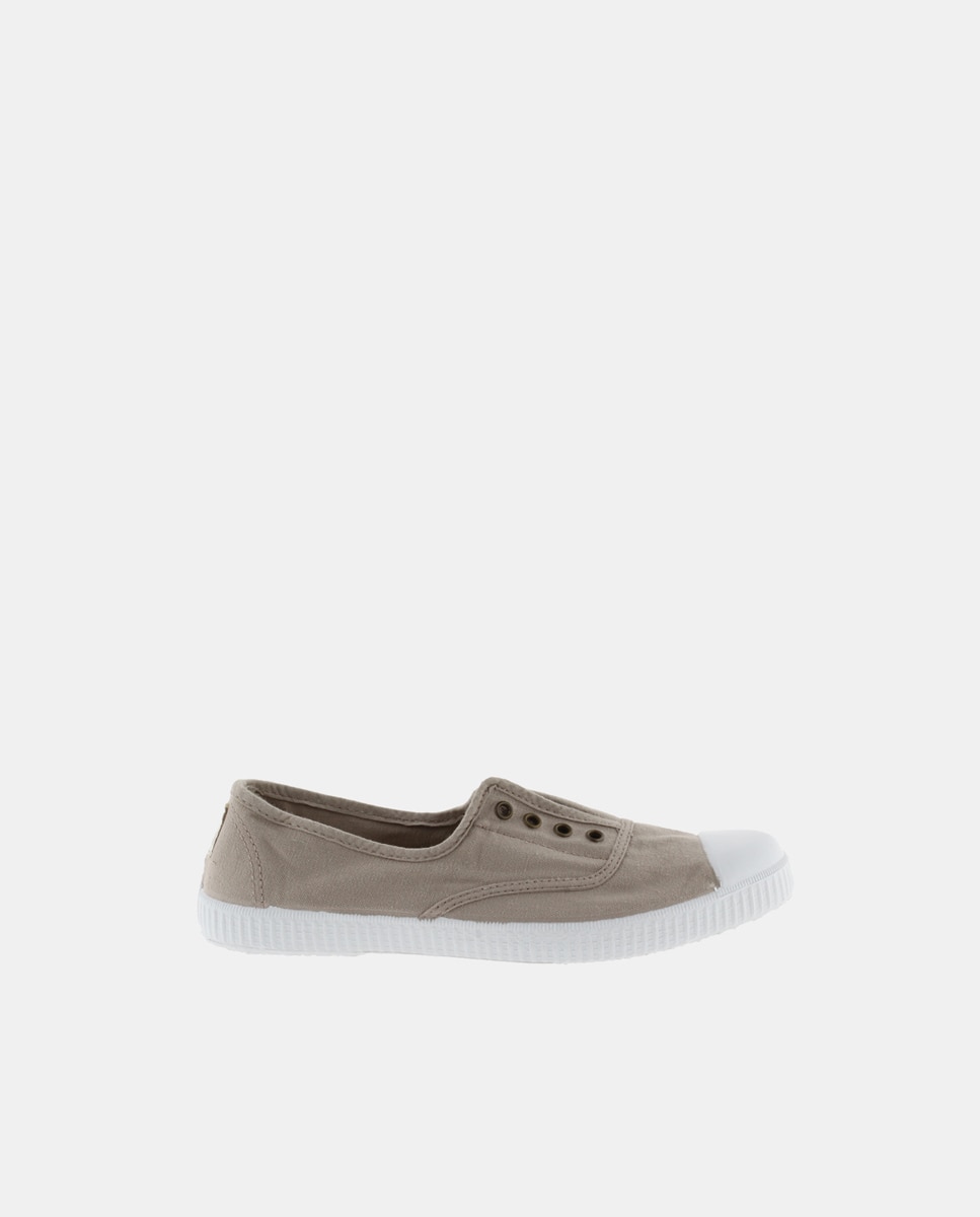 Victoria - Zapatillas de niños tipo casco bajas en lona con cierre elástico.