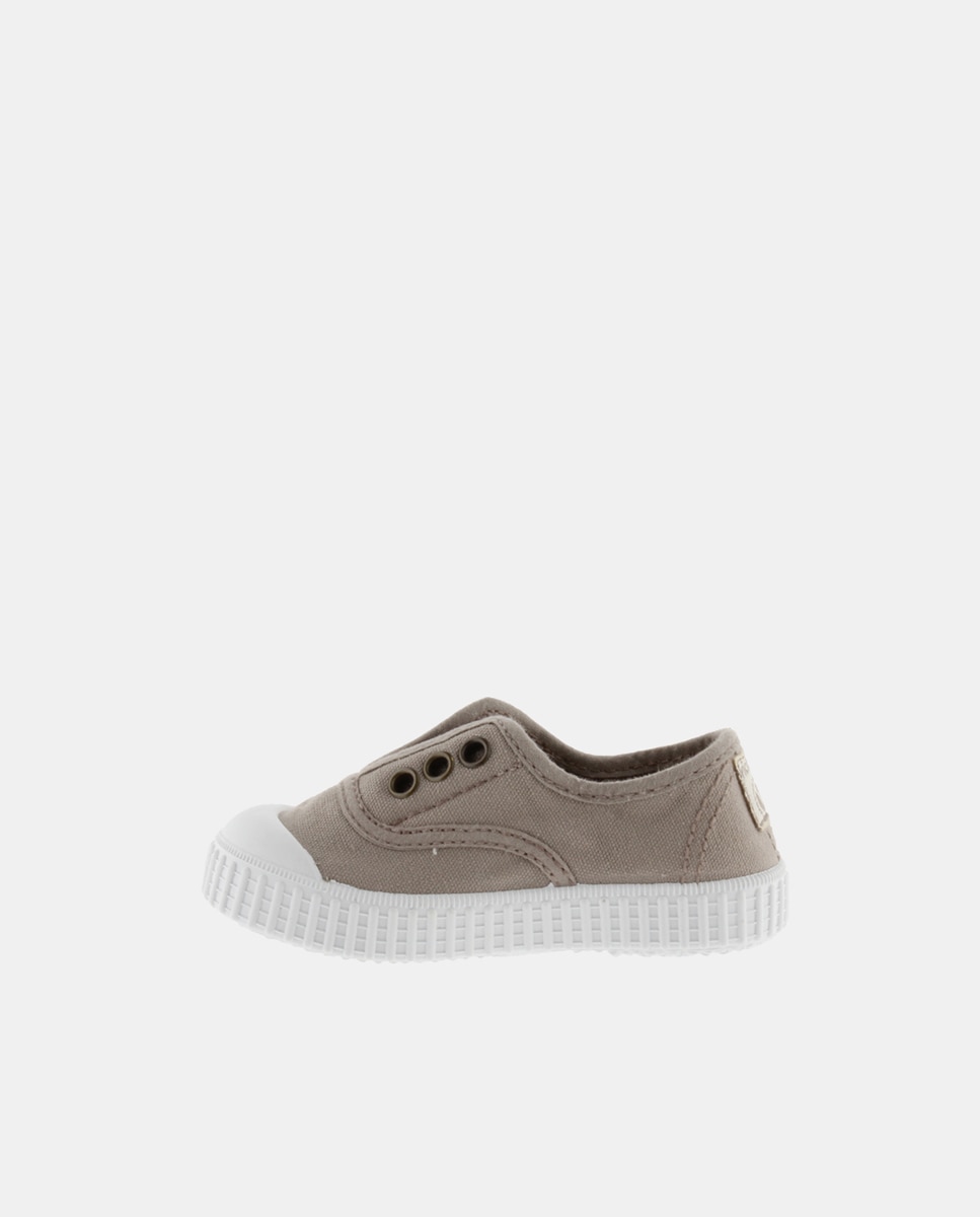 Zapatillas de bebés tipo casco bajas en lona con elástico - Victoria - Topo Topo-3
