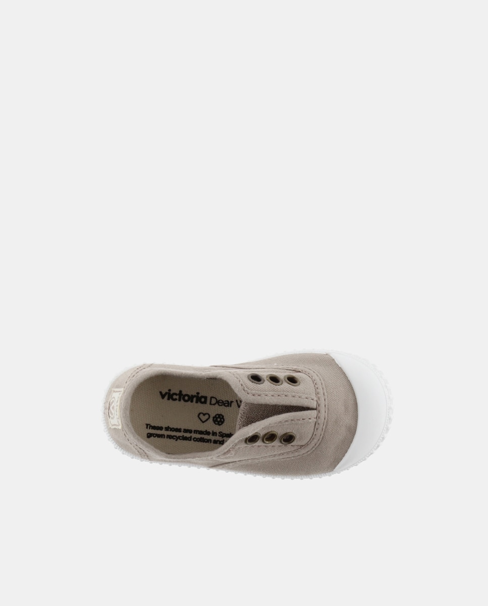 Zapatillas de bebés tipo casco bajas en lona con elástico - Victoria - Topo Topo-4