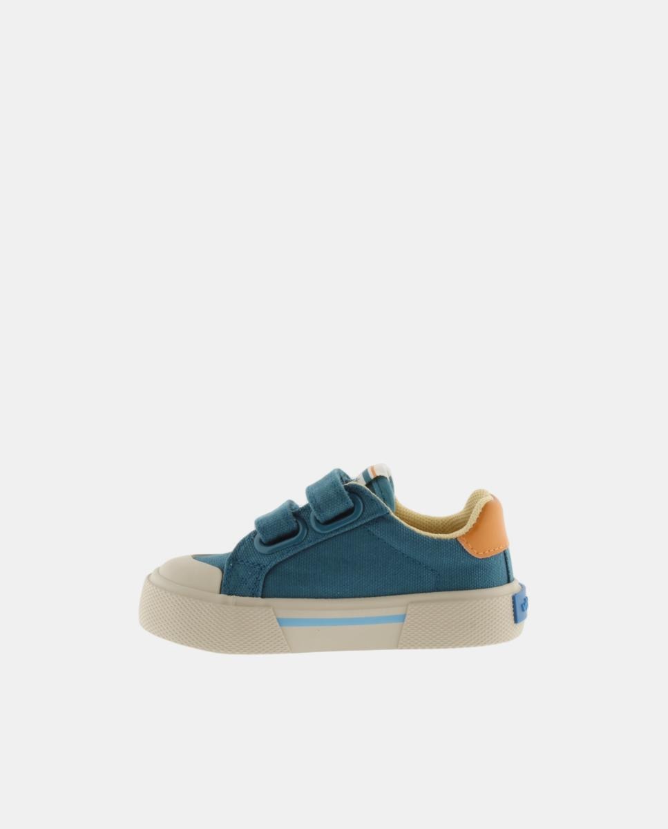 Sapatilhas de Lona de Criança com Fecho Aderente Duplo - Multicolor Victoria Azul-marinho-3