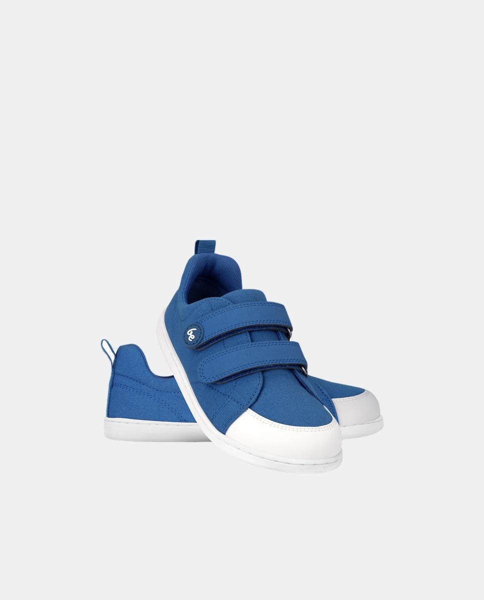 Sapatilhas Canvi de Criança de Lona de Algodão com Zero Drop Azul-4