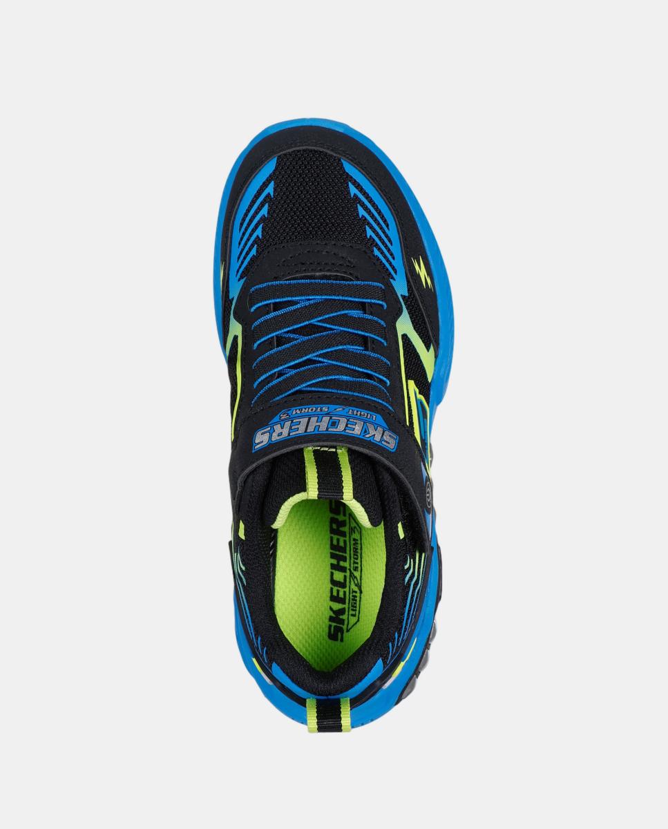 Deportivo luces y ajuste con velcro - Skechers - Negro Negro-2