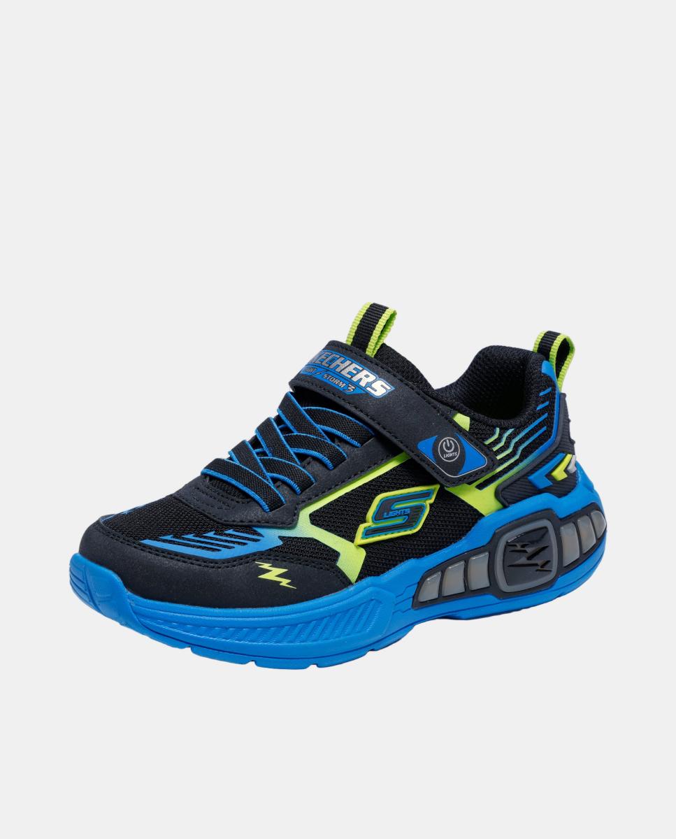 Deportivo luces y ajuste con velcro - Skechers - Negro Negro-3