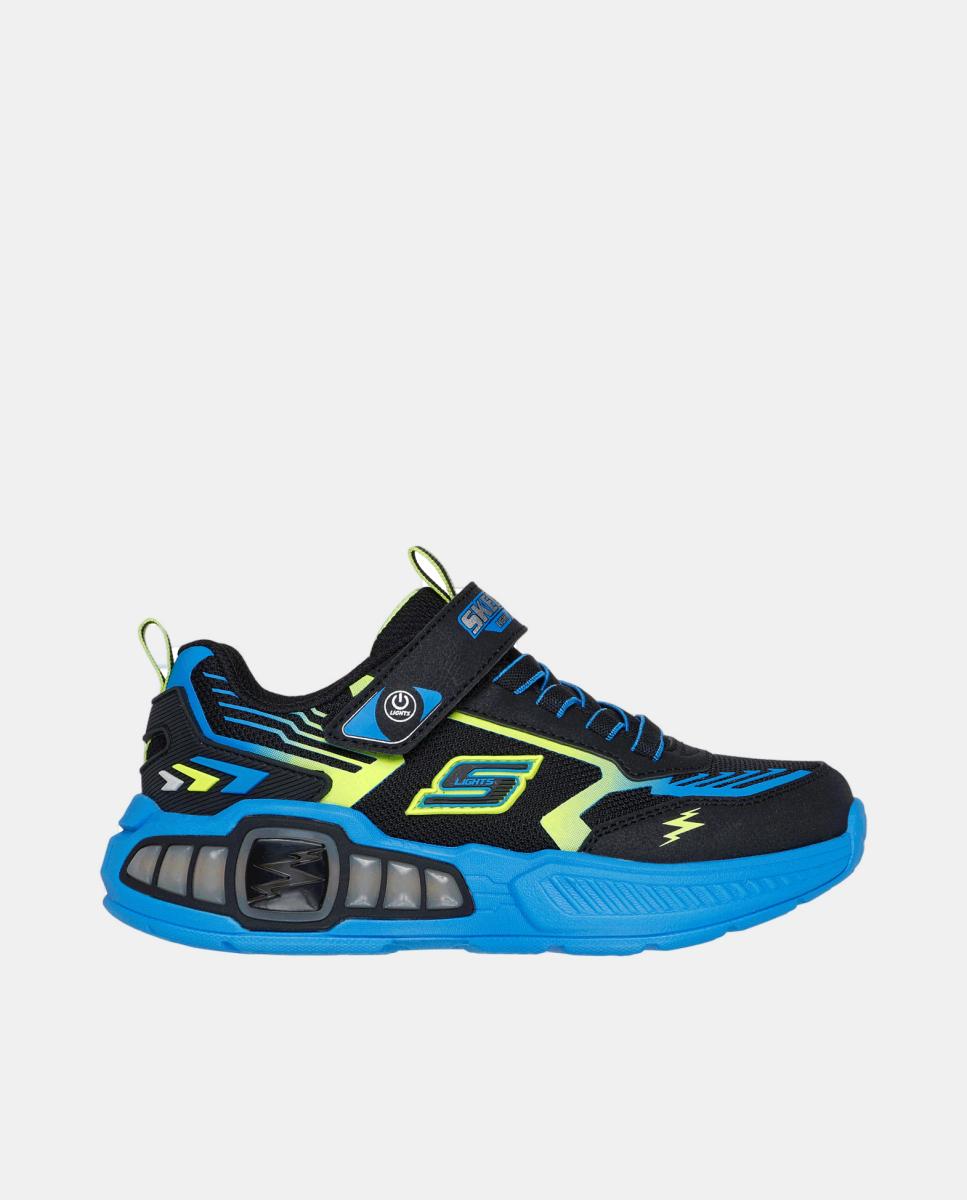 Deportivo luces y ajuste con velcro - Skechers - Negro Negro-4