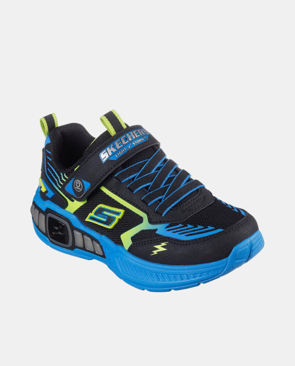 Deportivo luces y ajuste con velcro - Skechers - Negro Negro-5