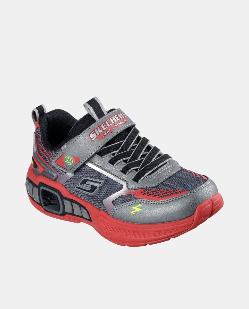 Sapatilhas com Luzes e Ajuste com Velcro Cinzento-claro-2