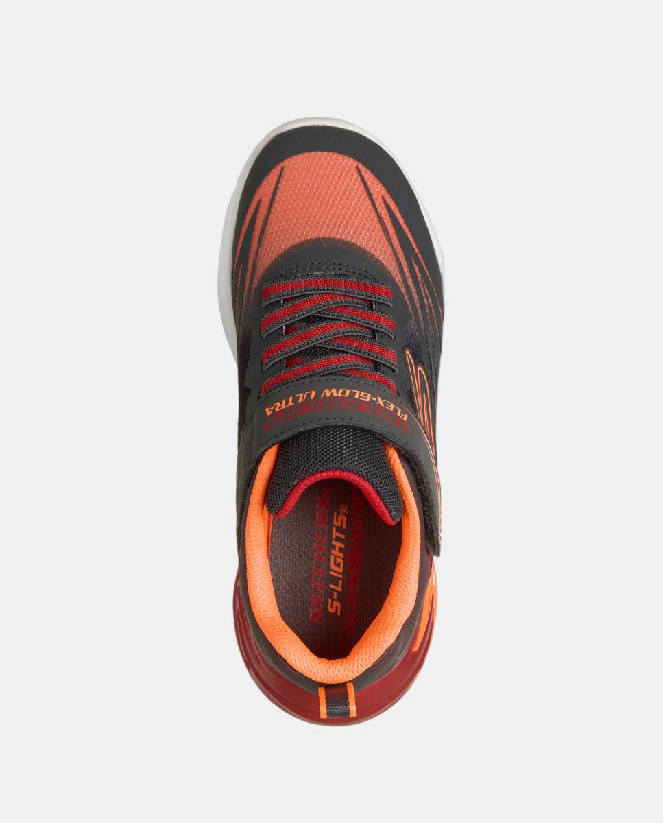 Sapatilhas com Luzes e Ajuste com Velcro Skechers Cinzento-sombra-3