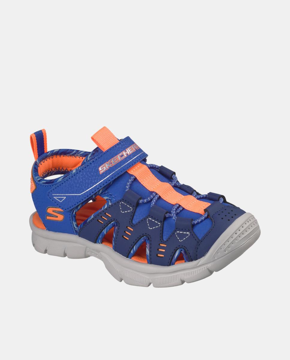 Sandálias de Look Outdoor com Dedos Protegidos Skechers Azul Luminoso-3