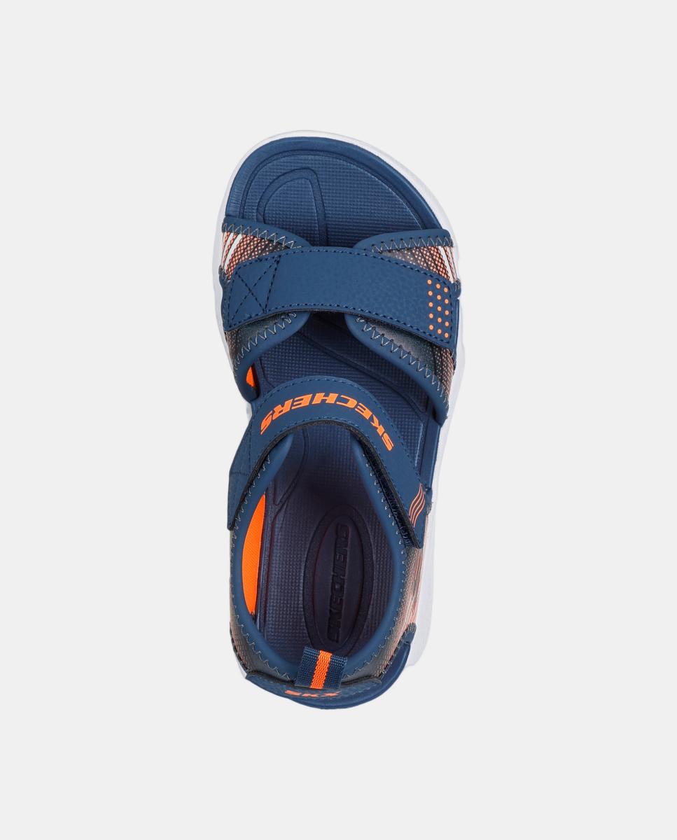 Sandálias Muito Ligeiras com Velcro Duplo Skechers Azul Luminoso-2