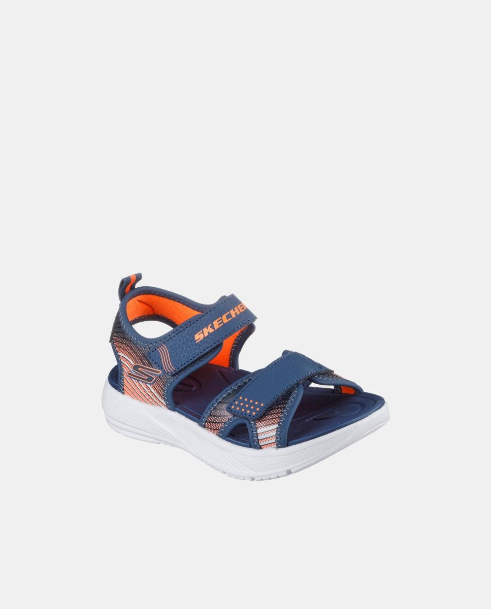 Sandálias Muito Ligeiras com Velcro Duplo Skechers Azul Luminoso-3