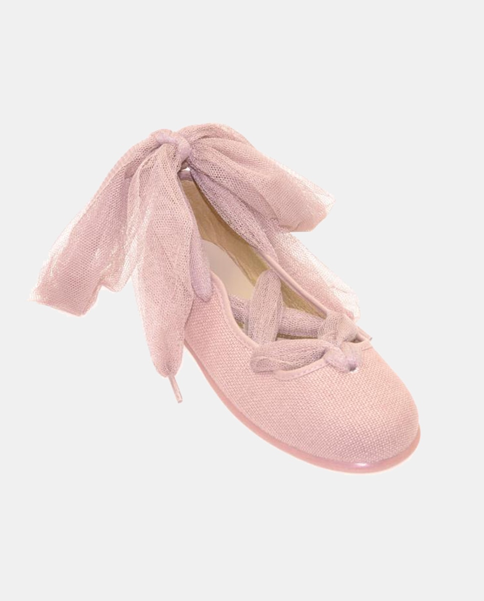 Bailarina de lino de niña - Chuches - Rosa Nude Rosa Nude-1