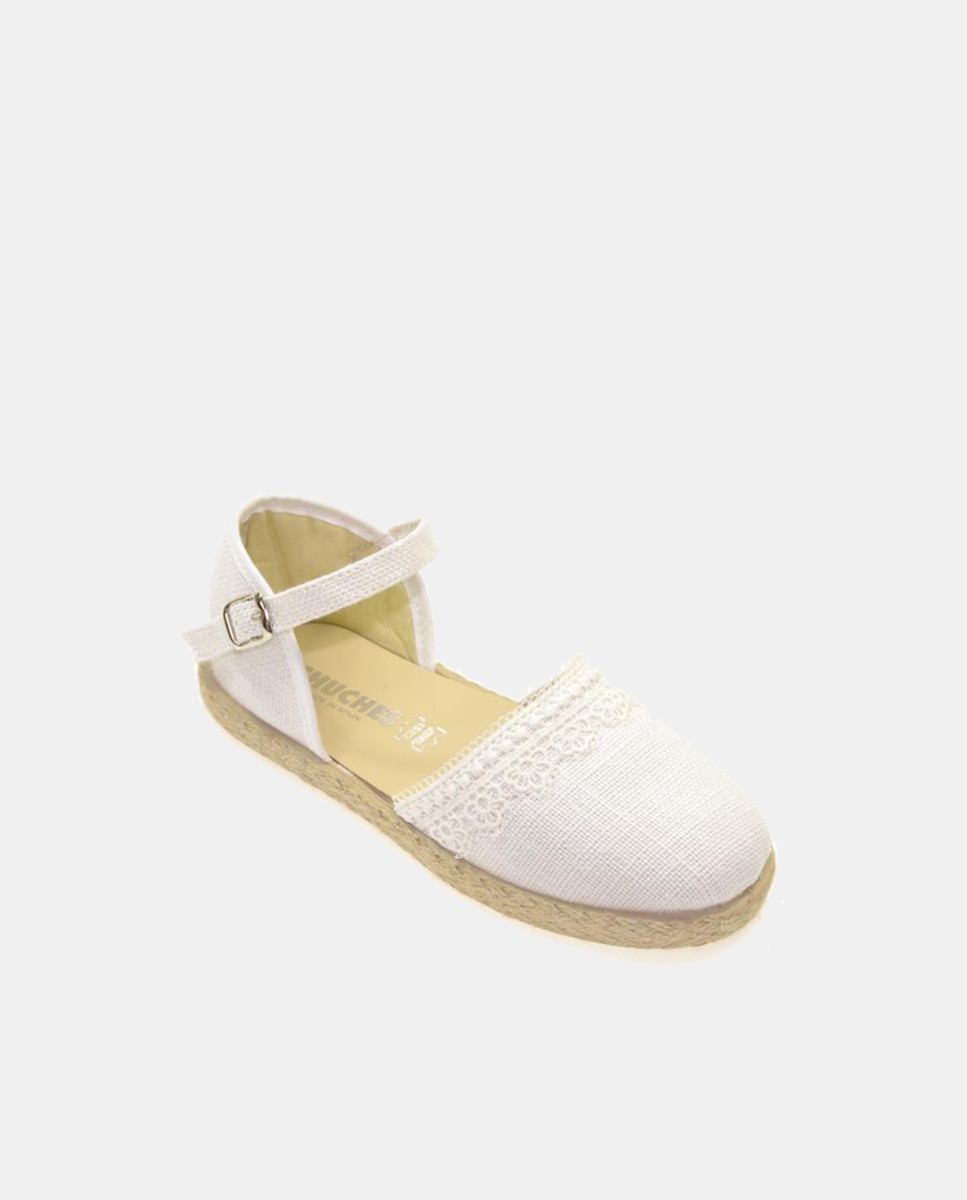 Imagen 1 de Alpargata de yute de niña - Chuches - Blanco Blanco