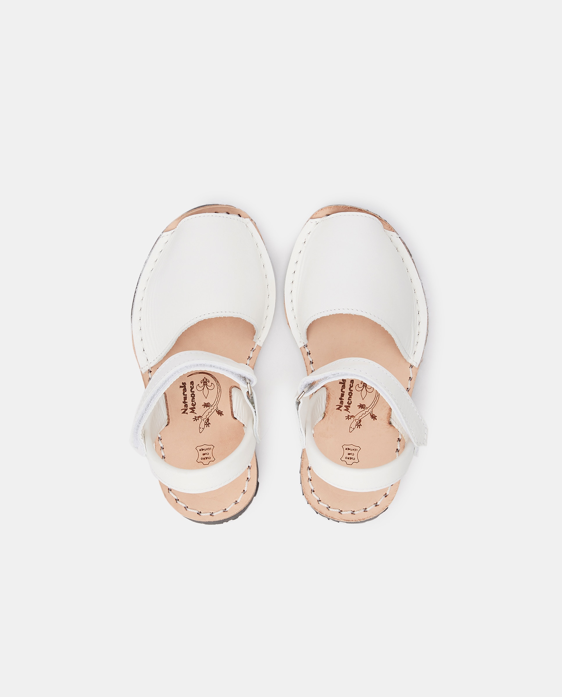 Menorquinas de Criança com Sola de Borracha - Branco Naturals Menorca Branco-4