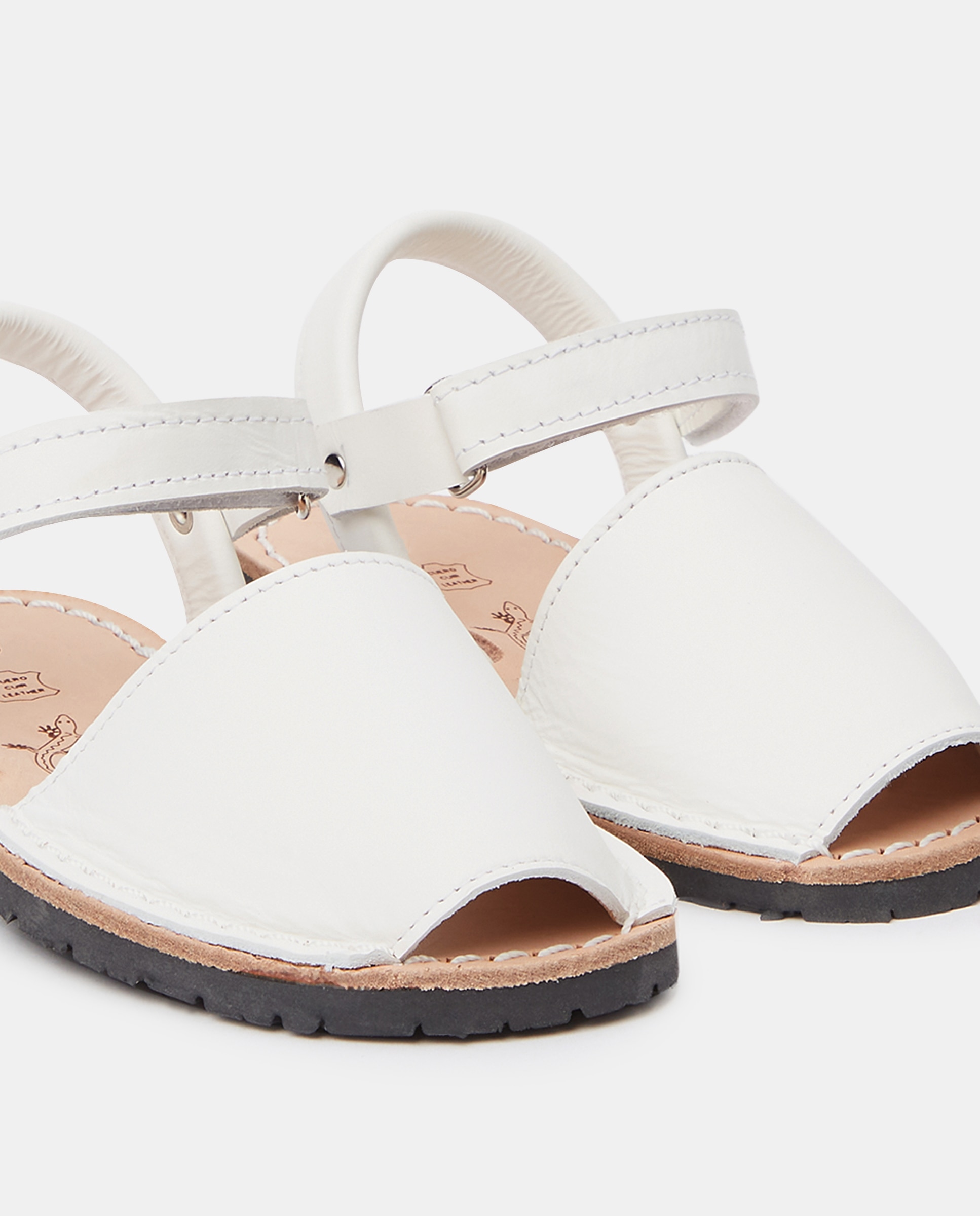 Menorquinas de Criança com Sola de Borracha - Branco Naturals Menorca Branco-5
