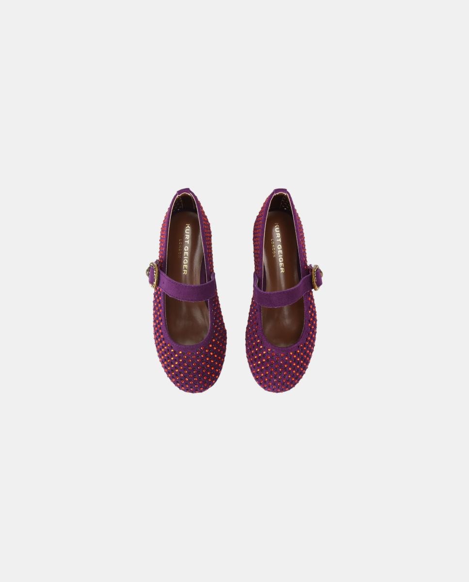 Sabrinas de Camurça e Brilhos com Fecho Kurt Geiger Preto mate-2