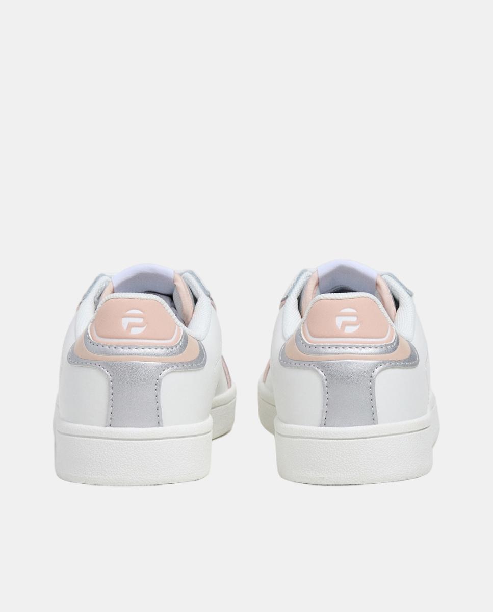 Sapatilhas Desportivas em Contraste com Logótipos Clássicos e Monograma Pepe Jeans Branco-4