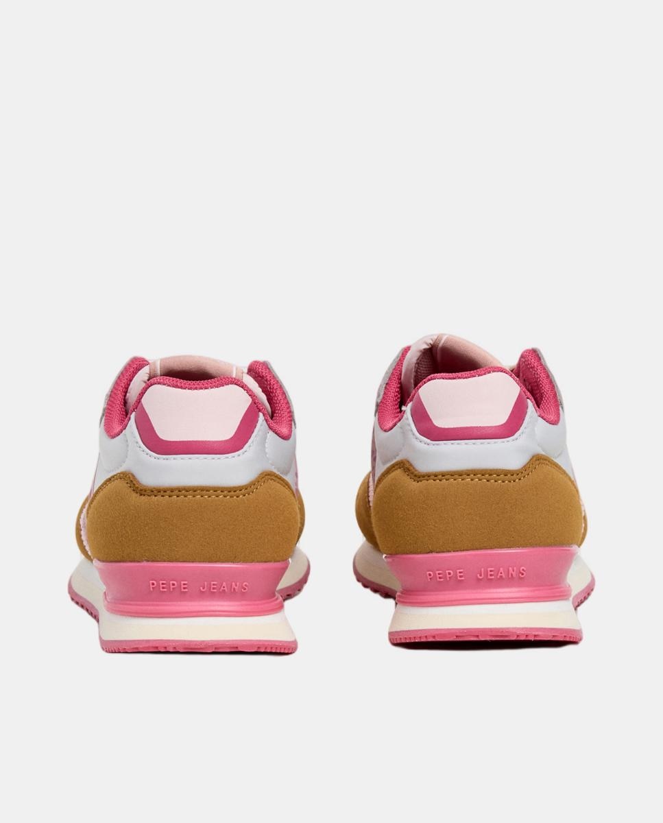 Sapatilhas Estilo Running com Detalhes em Contraste Rosa-4