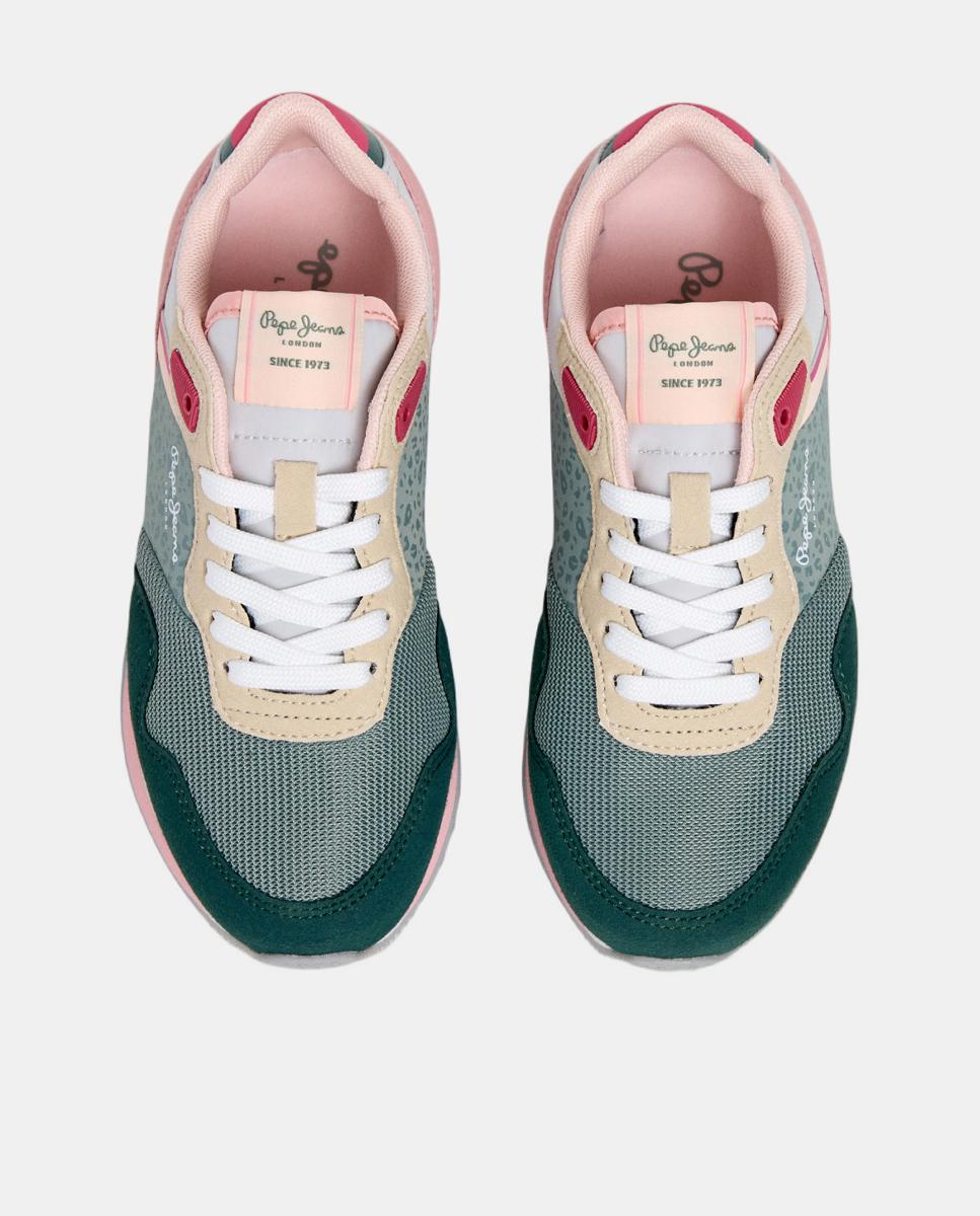 Sapatilhas Estilo Running com Detalhes em Contraste Pepe Jeans Cinzento-3