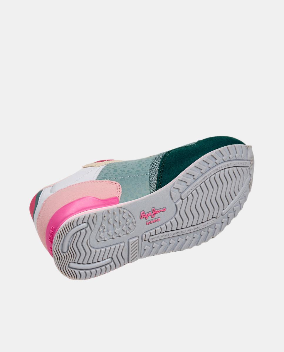 Sapatilhas Estilo Running com Detalhes em Contraste Pepe Jeans Cinzento-6