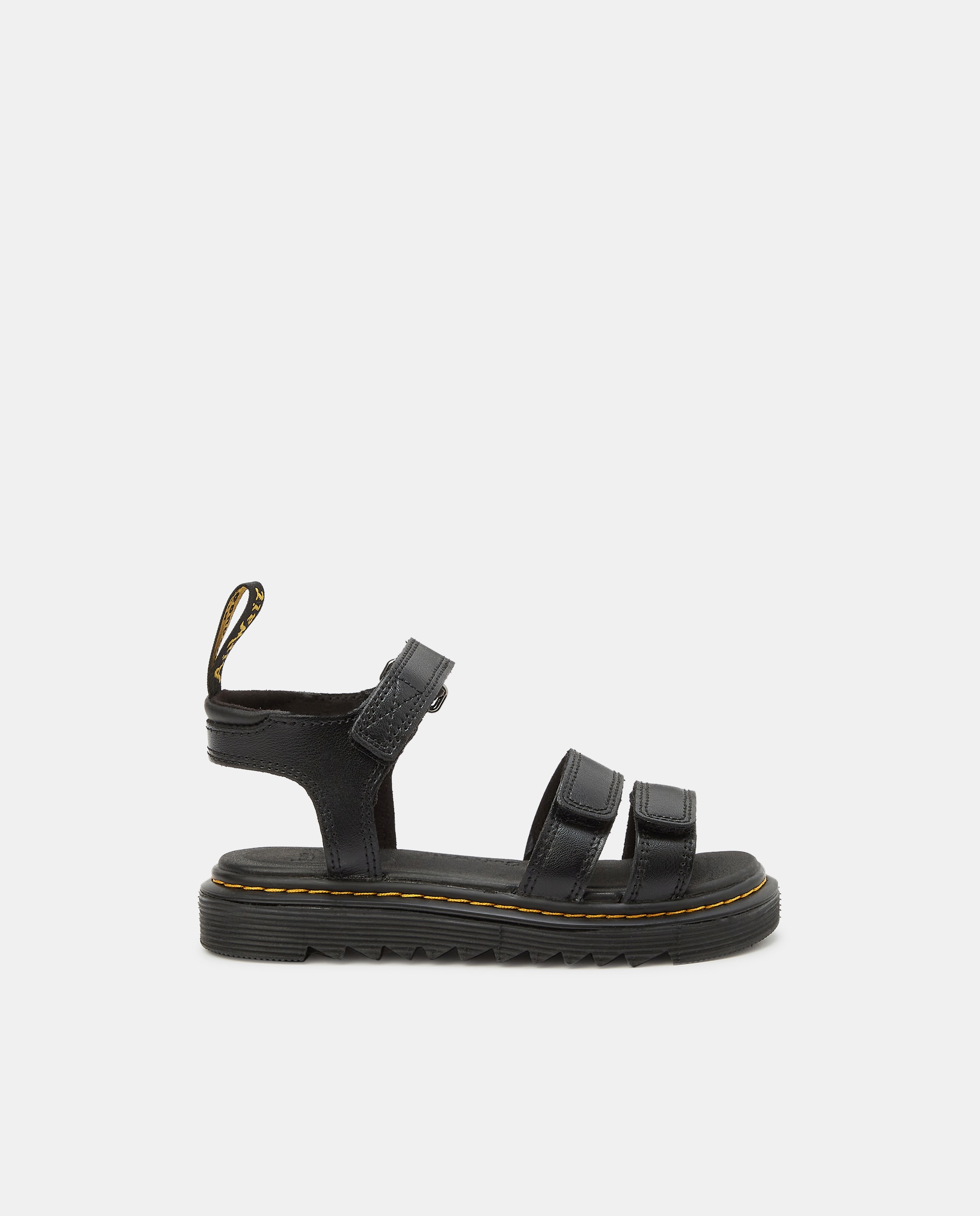 Sandálias com Fechos Aderentes em Pele Dr. Martens Preto-1