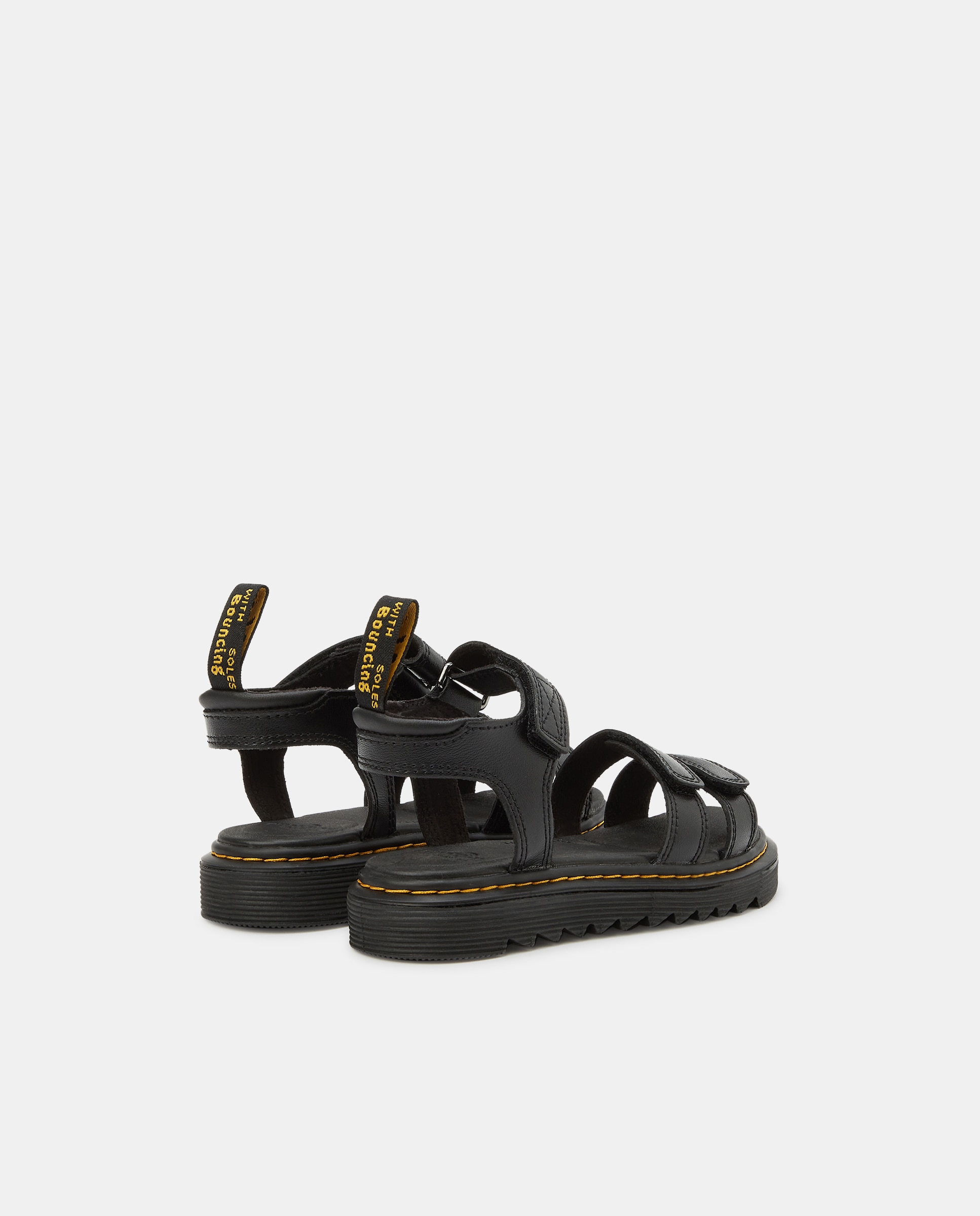 Sandálias com Fechos Aderentes em Pele Dr. Martens Preto-3