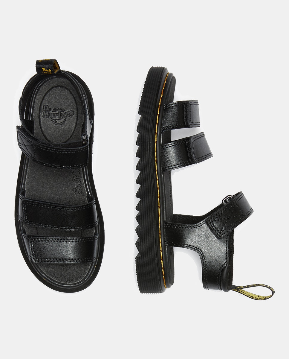 Sandálias com Fechos Aderentes em Pele Dr. Martens Preto-7