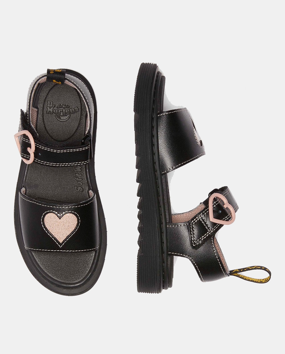 Sandálias Marlowe Hearts Junior Dr. Martens Preto-4