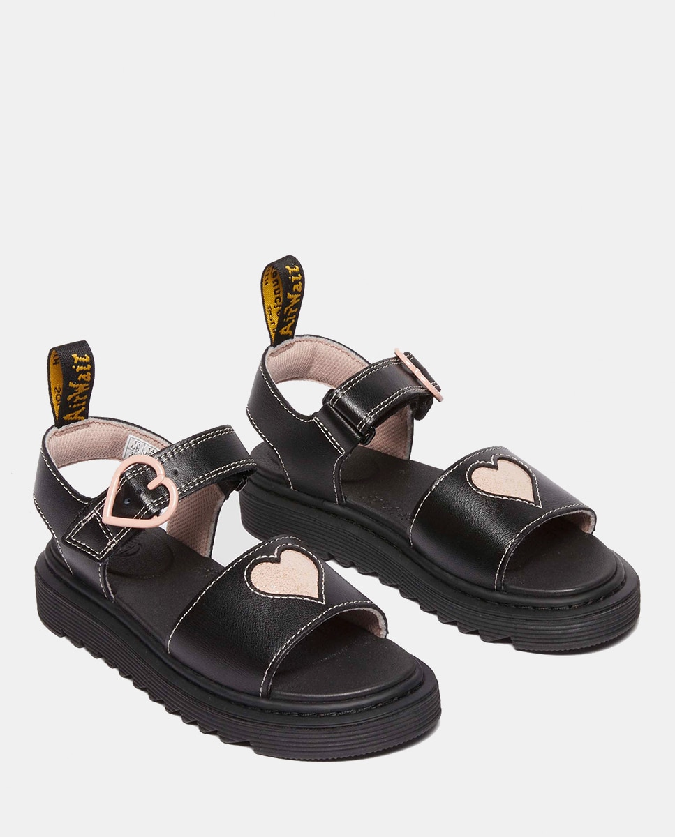 Sandálias Marlowe Hearts Junior Dr. Martens Preto-8