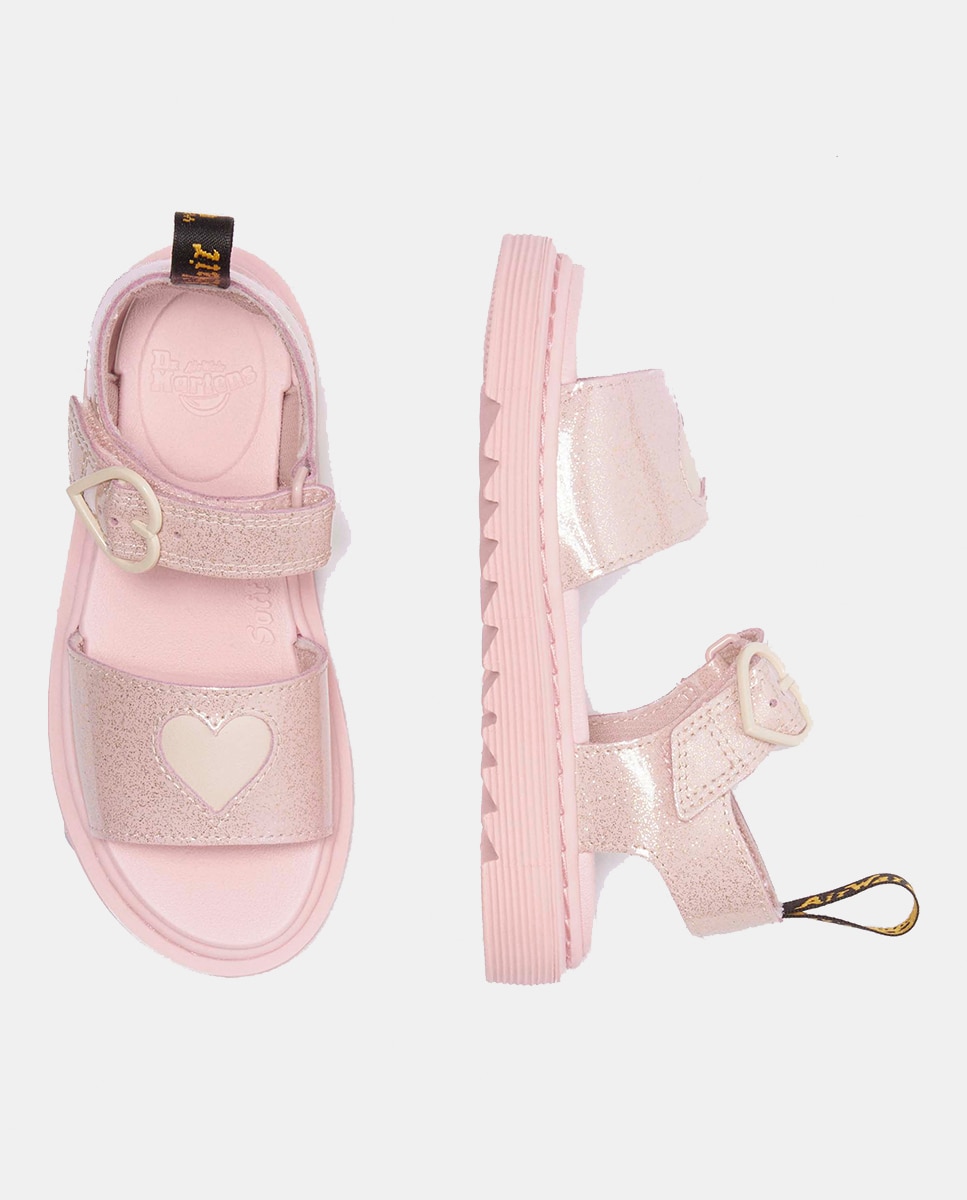 Sandálias Marlowe Hearts Junior Dr. Martens Rosa-4