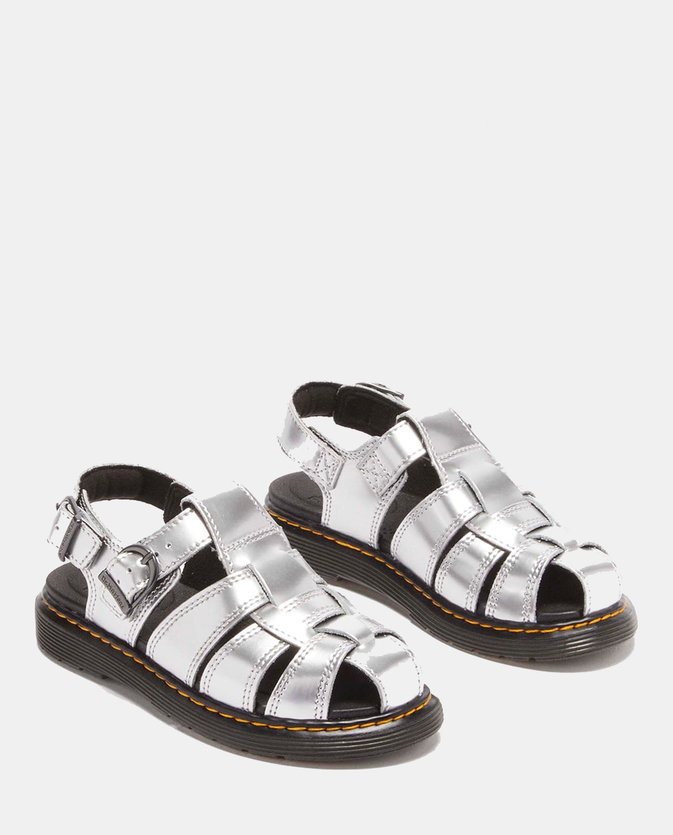Sandálias Caarys Junior Dr. Martens Prata-7